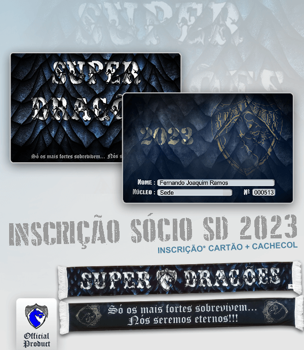 Loja Oficial Super Dragões - Cartão Sócio
